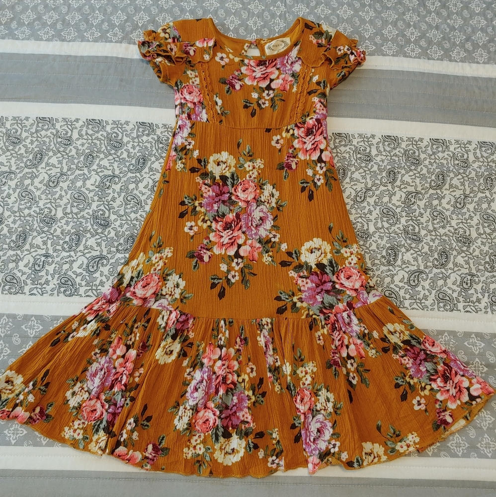 Joyfolie Mia Joy Abigail Dress in Mustard